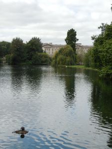 Buckingham Palace view from St. James Park